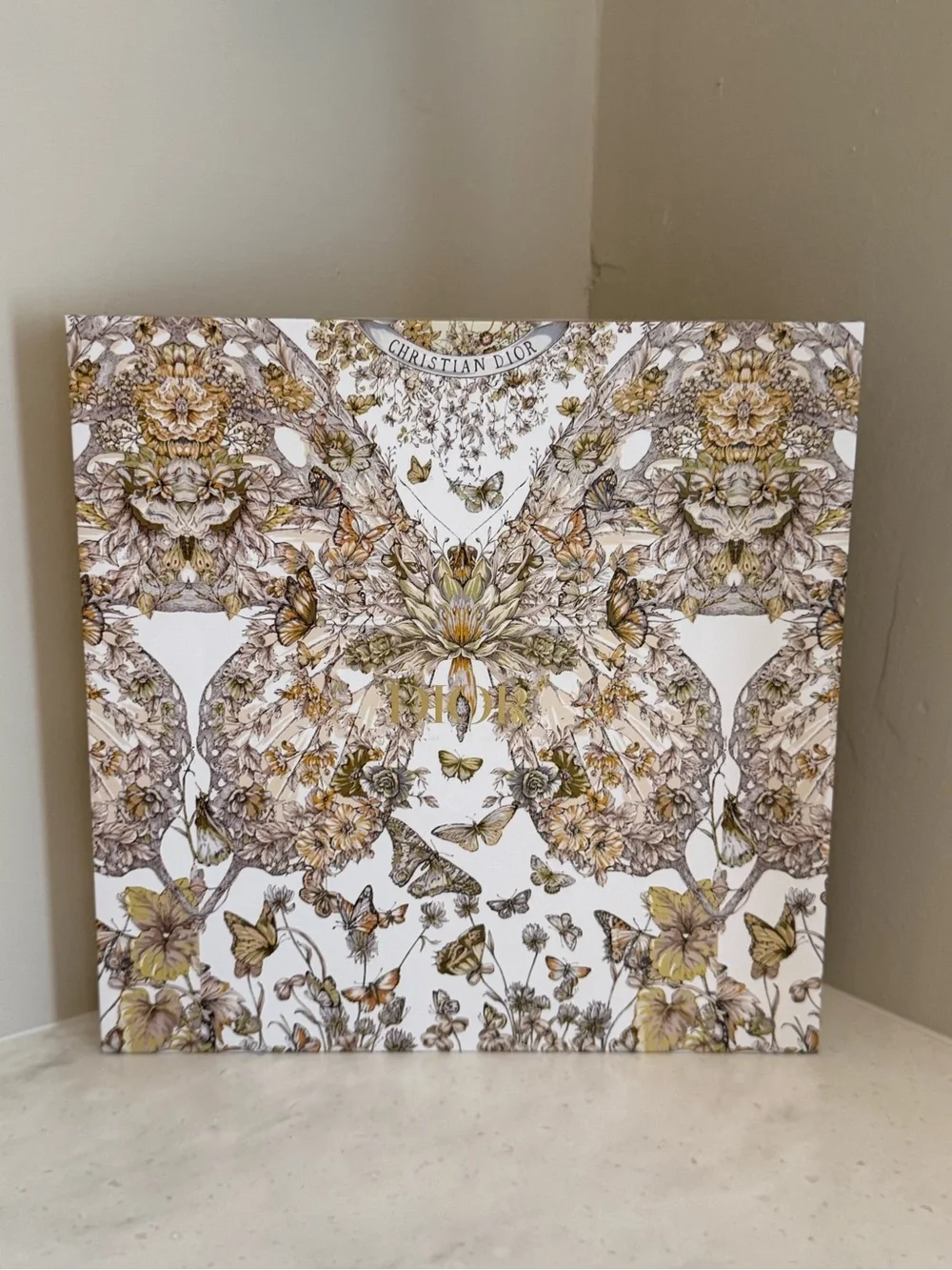 Dior GWP Butterfly Floral Notebook & Gold Pen Set